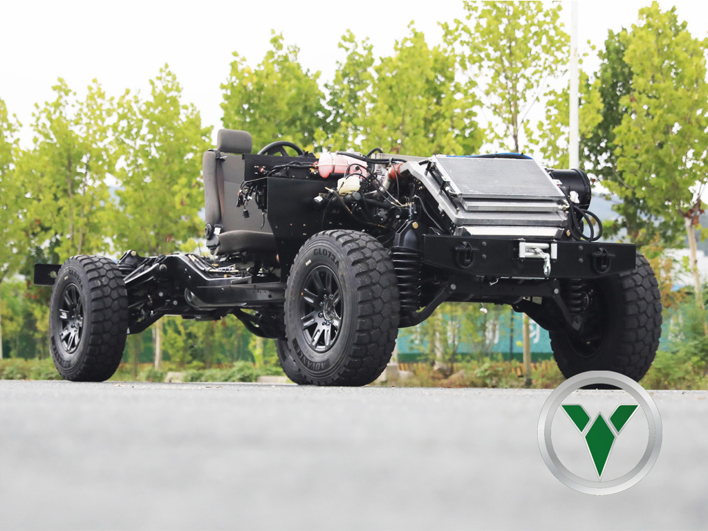 Chassi off-road da classe 3 personalizado | Suspensão independente 4WD e sistemas de tanques de combustível duplo