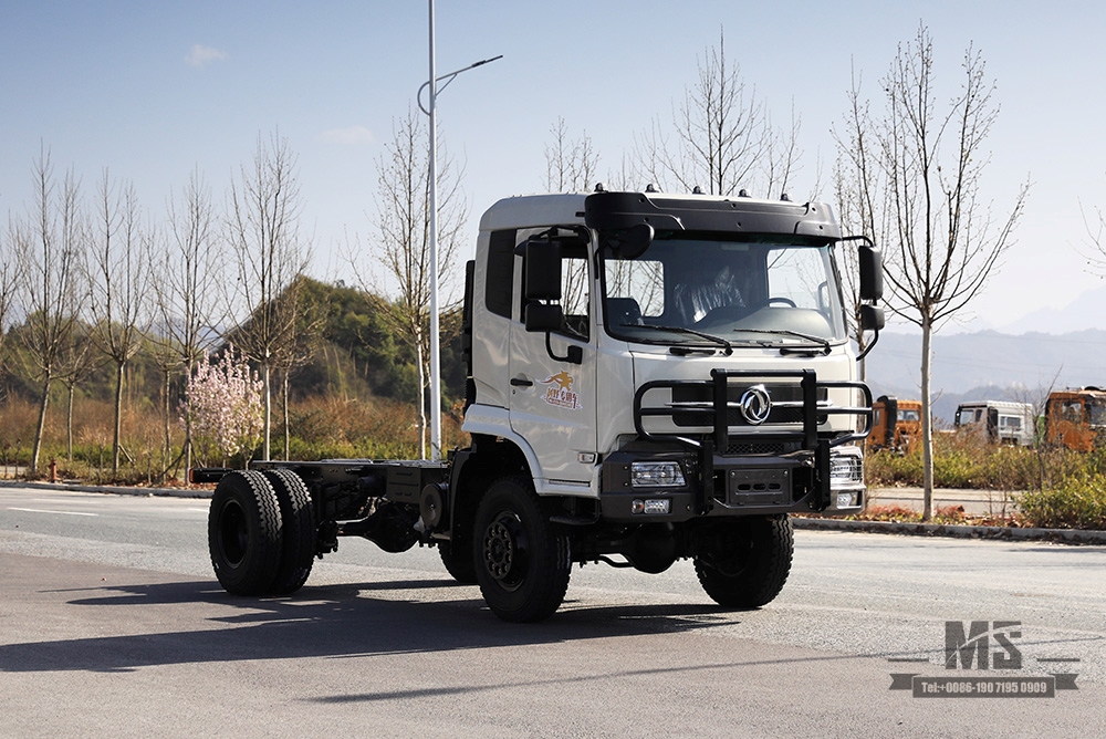 Chassi de caminhão refrigerado com tração nas quatro rodas Dongfeng 170hp_4WD Flathead Reefer Truck Chassis Exportação de veículo especial Chassis_4 * 4 Fabricante de modificação de chassi de caminhão