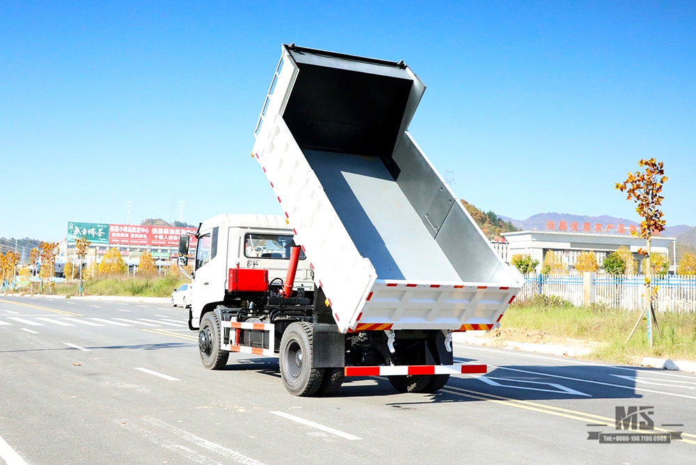 Caminhão basculante Dongfeng 4×2_ 210hp 10T Flathead Head Row Meio caminhão basculante para local de mineração para venda_4*2 Veículo especial de exportação