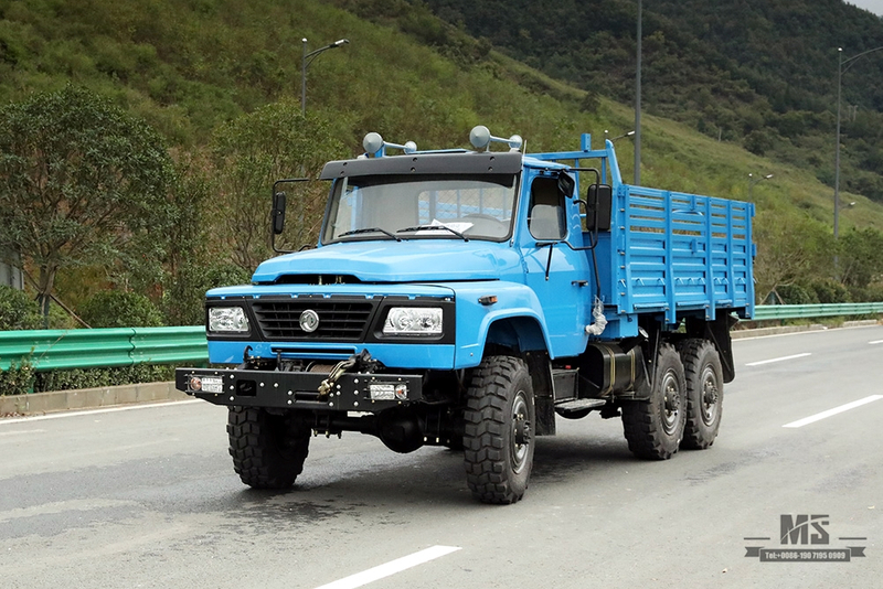 170 cv Dongfeng com tração nas seis rodas EQ2082_6 * 6 Caminhão especial off-road de cabeça pontiaguda de fileira única_ Veículo de transporte 240_ Veículo especial de exportação de caminhão 6 × 6 pontiagudo 25Y