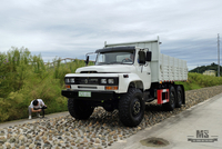 190hp Dongfeng com tração de seis rodas EQ2100 Caminhão basculante_6 × 6 Cabeça pontiaguda de fileira única para construção Caminhão basculante de mineração_AWD Caminhão especial de exportação