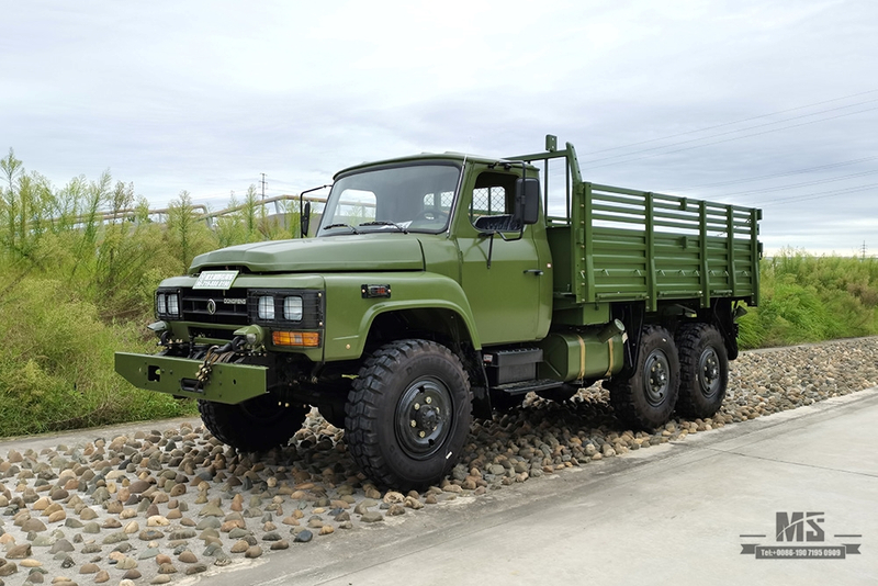 170 hp EQ2082 Dongfeng Caminhão com tração nas seis rodas_6 * 6 Caminhão especial off-road de cabeça pontiaguda de fileira única_6 × 6 pontiagudos 25Y Truck Export Special Vehicle