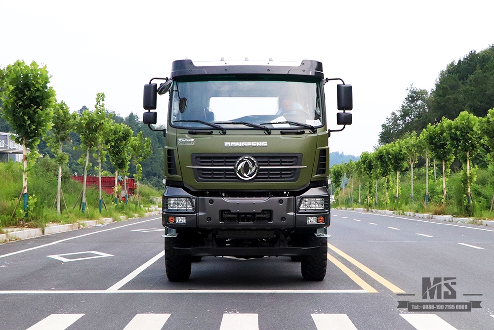 Dongfeng 6 × 6 Off Road Chassis_Six wheel drive Dongfeng Flat Head Uma e meia fileira Chassis de caminhão de carga Chassis AWD 6 * 6 Exportação de veículo especial
