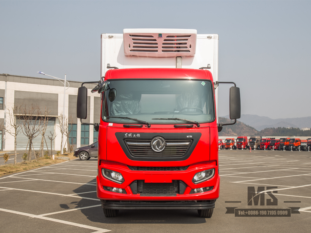 Caminhões refrigerados classe F Dongfeng Tianjin KR | camiões de transporte de produtos frescos congelados | camiões para cadeia de frio | caminhões de transporte de frutos do mar