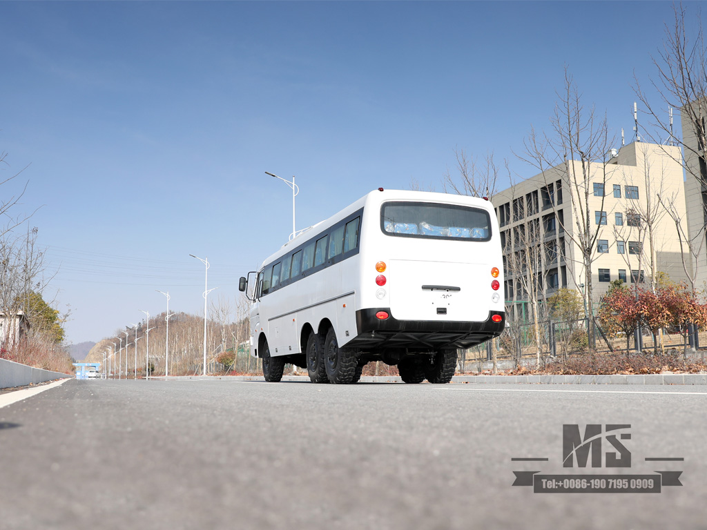 Ônibus off road com tração nas seis rodas Dongfeng 190 HP 6 * 6 Ônibus manual de seis velocidades com pára-choques Ônibus Dongfeng para venda Fabricante de conversão Veículo especial de exportação