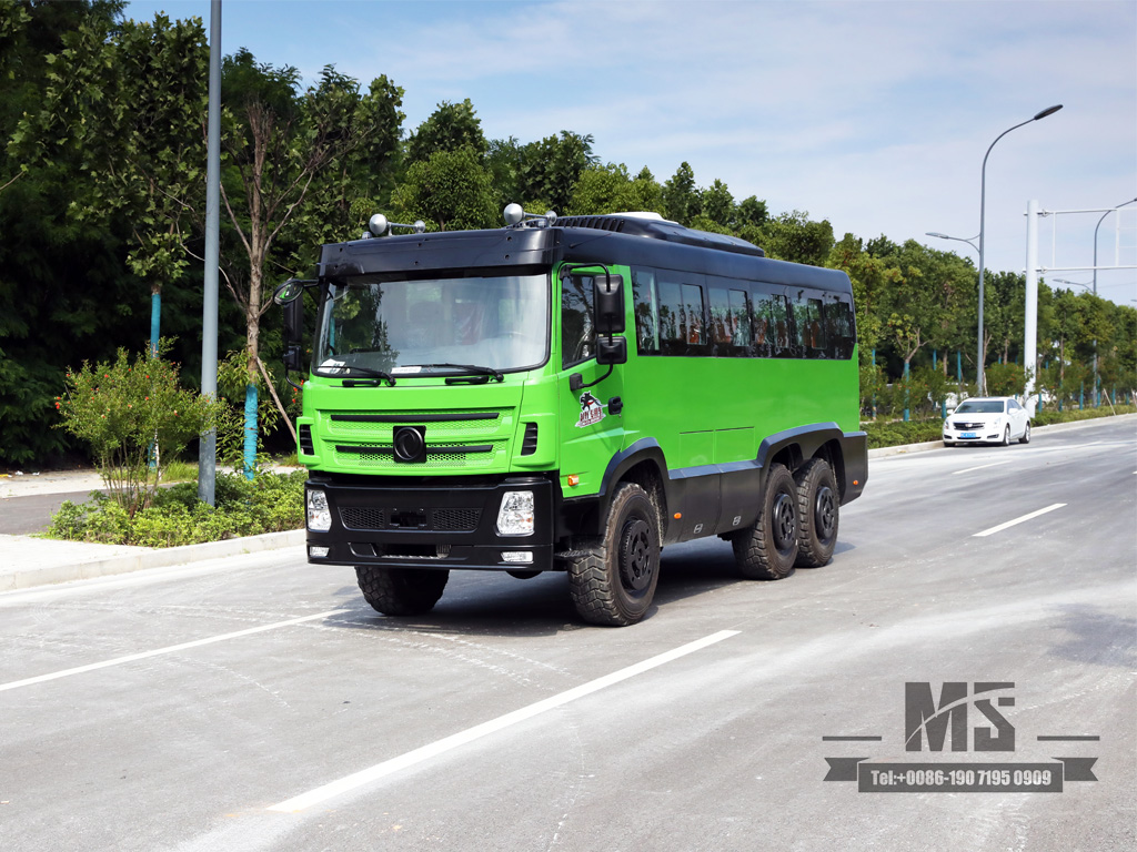 Ônibus Dongfeng 6 * 6 de 27 lugares | Ônibus off-road com tração nas seis rodas | Ônibus municipal com tração integral | Veículo especial de exportação de ônibus modificado de 260 HP