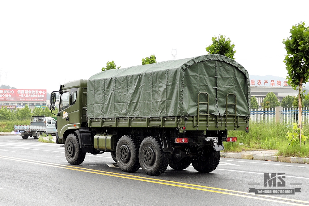 Dongfeng caminhão com tração de seis rodas para venda_6*6 exército verde cabeça chata fabricante de caminhão_dongfeng 6wd veículo especial de exportação