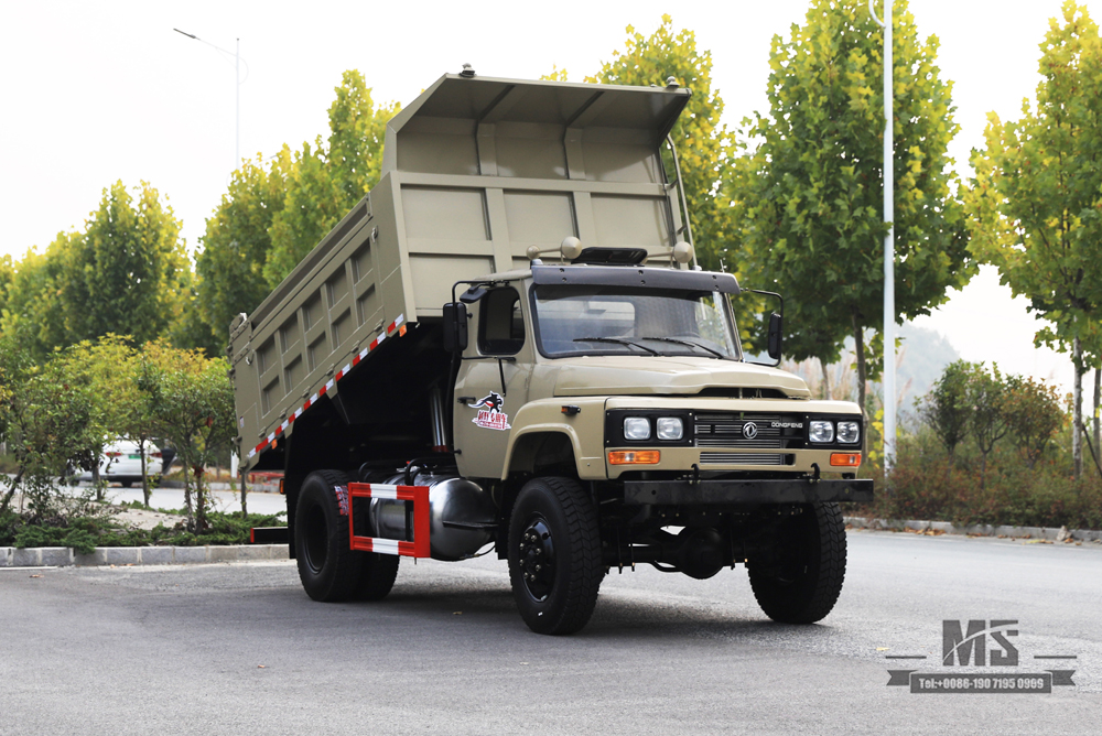 Caminhão basculante Dongfeng 4WD_170hp Caminhão off-road apontado com tração nas quatro rodas_4 * 4 Fabricante de caminhão para local de mineração Veículo especial de exportação