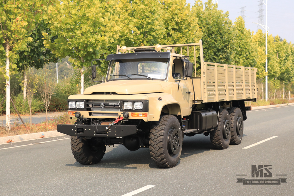 190hp Dongfeng 6 × 6 EQ2100 Truck_6 * 6 Caminhão de cabeça pontiaguda com tração nas seis rodas Off Road Truck_Export Veículo especial