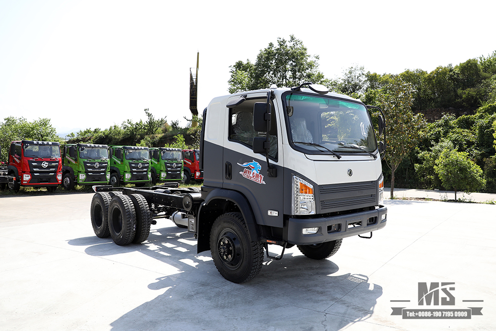 Chassi de caminhão leve 5T 6WD_6*6 260hp Chassi de caminhão off-road a diesel_'Bobcat' Chassi de caminhão com tração de seis rodas Dongfeng para venda_Exportação de veículo para fins especiais