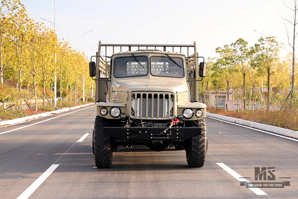 6 × 6 Dongfeng EQ2100 Truck_190hp Dongfeng Six wheel drive LongHead Single Row High Cargo Box Transporte Truck_AWD Caminhão especial de exportação