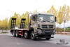 Caminhão escavador plano de quatro eixos Dongfeng_8 * 4 com escalador de cauda 7m6 caminhão plano_exportação de caminhões contêineres de armazenamento de logística especial