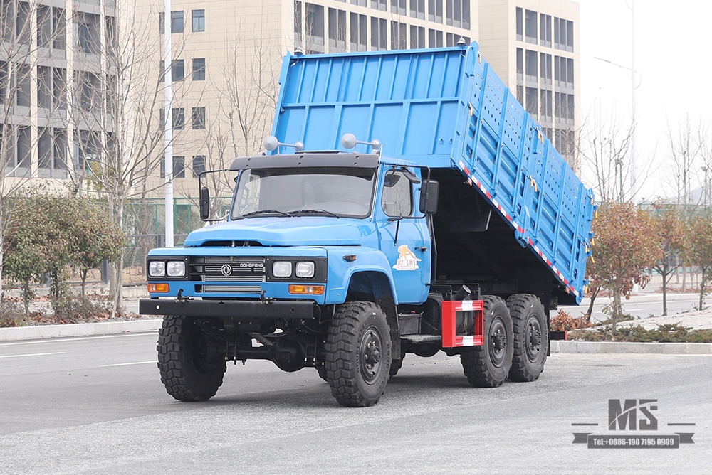 Caminhão basculante EQ2082 de 170 hp_Dongfeng com tração de seis rodas EQ2082 caminhão basculante off-road_Veículo de transporte de vidro duplo 240_6 × 6 caminhões pontiagudos 25Y veículo especial de exportação