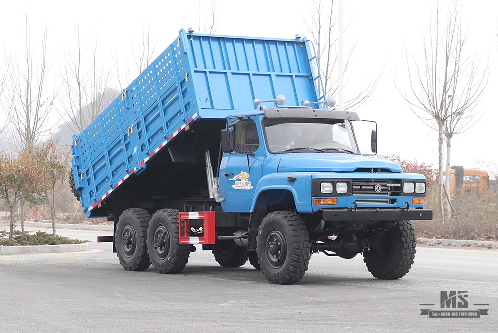Caminhão basculante EQ2082 com tração nas seis rodas Dongfeng_170 hp EQ2082 caminhão basculante off-road_ 240 Veículo de transporte_6 × 6 caminhões pontiagudos 25Y veículo especial de exportação
