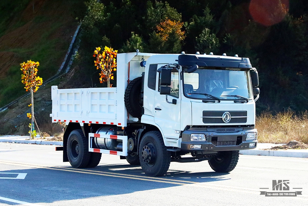 210hp Dongfeng 4×2 Caminhão basculante para venda_4*2 Flathead Head Row Meio caminhão basculante Fabricante_Exportar veículo especial