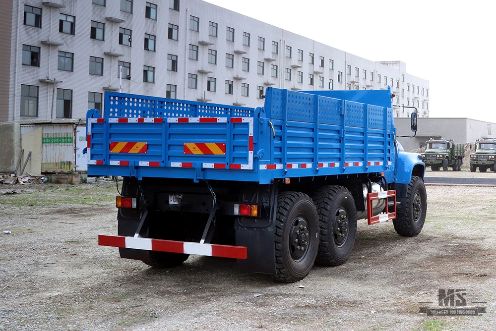 Caminhão basculante fora de estrada com tração nas seis rodas Dongfeng_EQ2100 6 × 6 210hp Caminhão de transporte de linha única com cabeça pontiaguda_Caminhão especial de exportação com tração nas quatro rodas