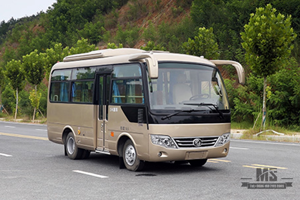Ônibus municipal de eixo único de 6m_Ônibus Dongfeng de 19 lugares de tamanho médio_Exportar ônibus rural de 115hp