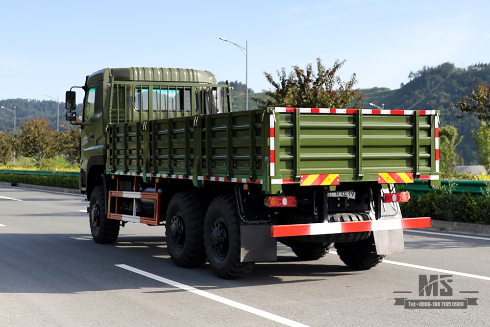 340hp Dongfeng Caminhão Off Road com tração em seis rodas 6 × 6 Dongfeng Cabeça plana Uma fileira e meia Veículo de caminhão de carga AWD 6 * 6 Veículo especial de exportação