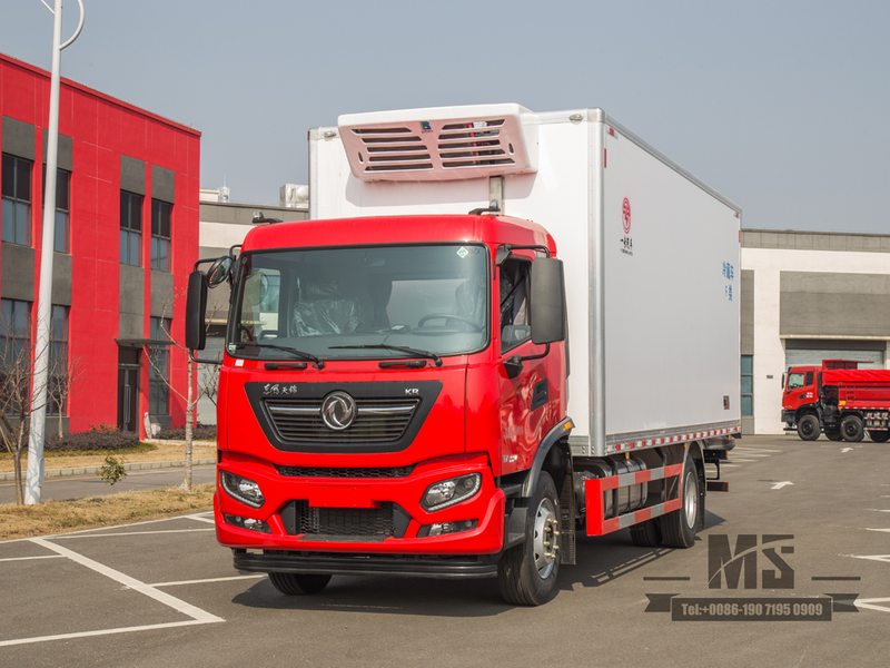 Caminhões refrigerados classe F Dongfeng Tianjin KR | camiões de transporte de produtos frescos congelados | camiões para cadeia de frio | caminhões de transporte de frutos do mar