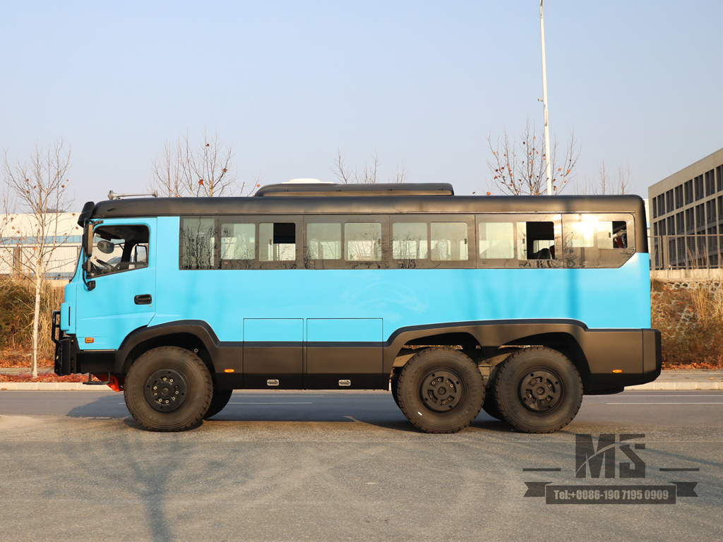 Dongfeng Awd 25 lugares ônibus dongfeng | 6x6 Mountainbus Off-Road Bus em áreas de mineração fabricadas no ônibus da China.