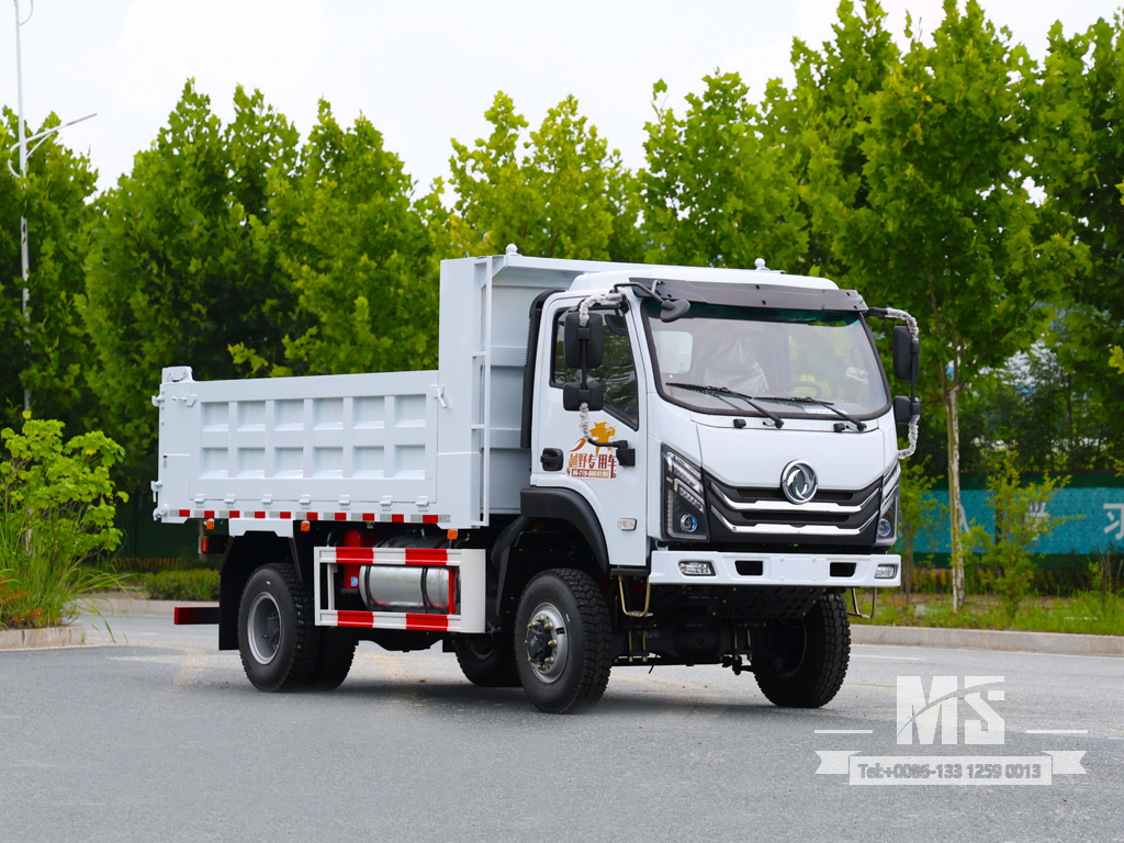 Caminhão basculante leve off-road de 12 toneladas com tração nas quatro rodas Dongfeng para montanhas e canteiros de obras | Caminhões Especiais de Exportação 