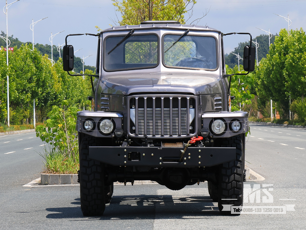 Dongfeng 6×6 Cinza Prateado EQ2082 Chassis_6*6 170HP Caminhão Convencional Chassi com Tração de Seis Rodas para Venda_ Chassi Especial de Exportação 