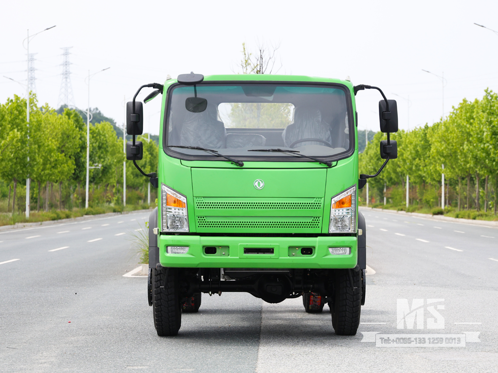 Dongfeng 4×4 Chassis_4*4 170hp Caminhão de cabeça chata Chassi com tração nas quatro rodas para venda_ Chassi especial de caminhões de exportação 