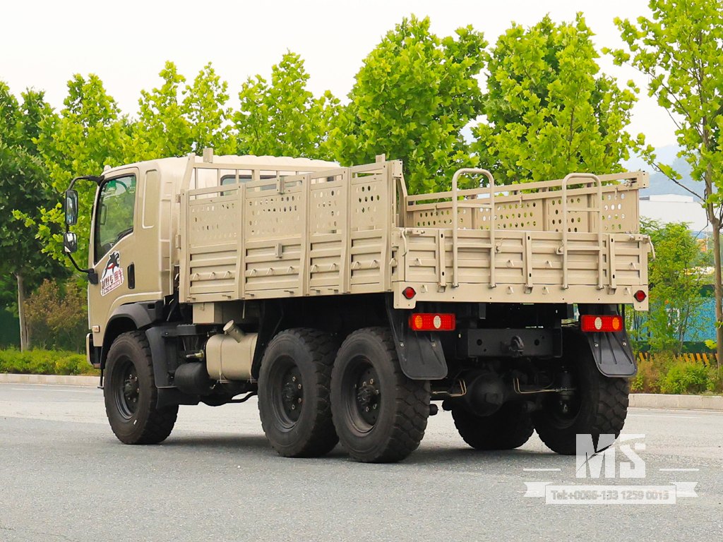 Dongfeng 6X6 Cinza Flat-head EQ2082 170HP Caminhões de cabine única 6WD Caminhões off-road 