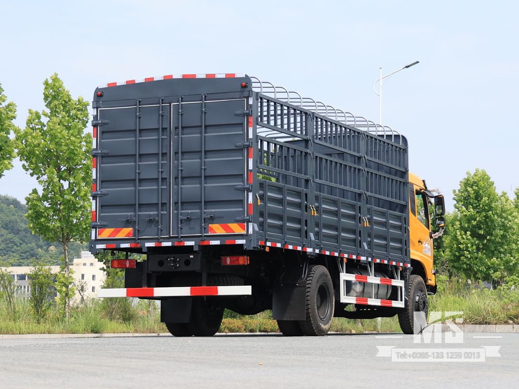 Caminhão basculante de transporte tipo caixa semi-cabine plana Dongfeng de 19 toneladas (260 HP) | Caminhões Especiais de Exportação 