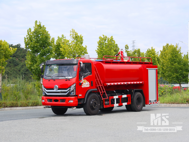 Caminhão de bombeiros com tanque de água 4 × 2 7m³, veículo de emergência contra incêndio e sprinklers