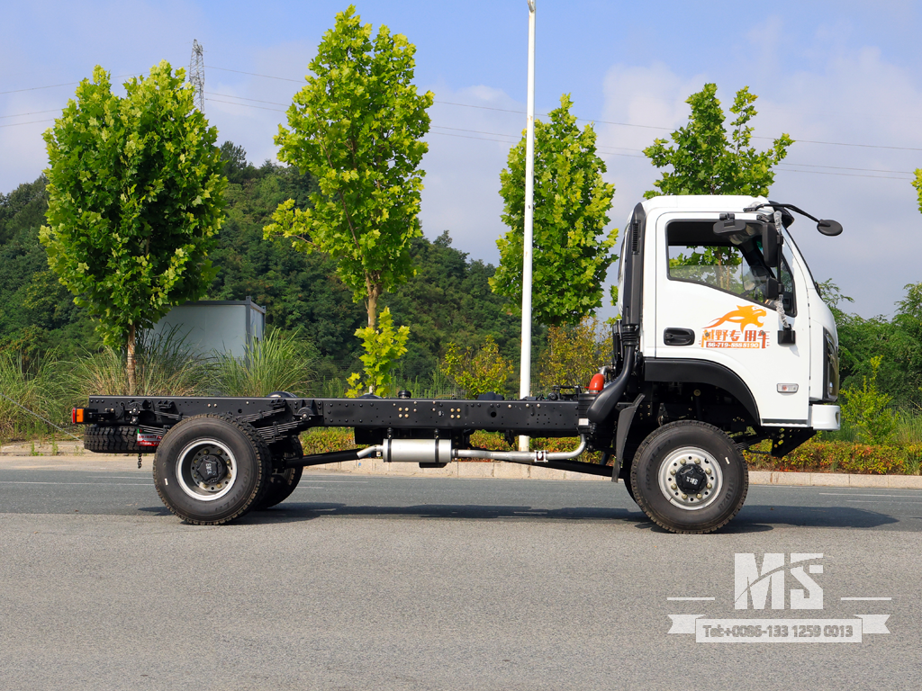 Chassi de cabeça chata Dongfeng 4×4_4*4 150HP Caminhão convencional com tração nas quatro rodas para venda_ Chassi especial de exportação 