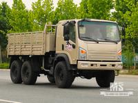 Dongfeng 6X6 Cinza Flat-head EQ2082 170HP Caminhões de cabine única 6WD Caminhões off-road 