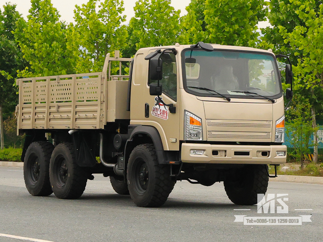 Dongfeng 6X6 Cinza Flat-head EQ2082 170HP Caminhões de cabine única 6WD Caminhões off-road 
