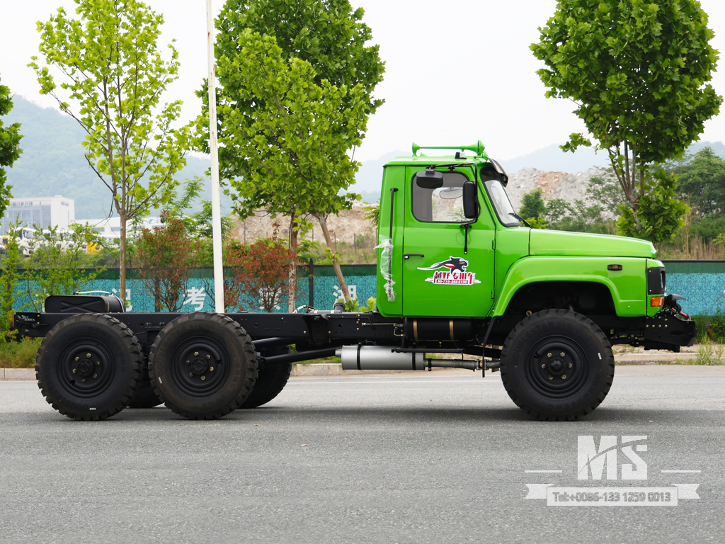 Dongfeng 6×6 EQ2082 Chassis_6*6 170hp Caminhão de cabeça pontiaguda Chassi com tração nas seis rodas para venda_ Chassi especial de caminhões de exportação 