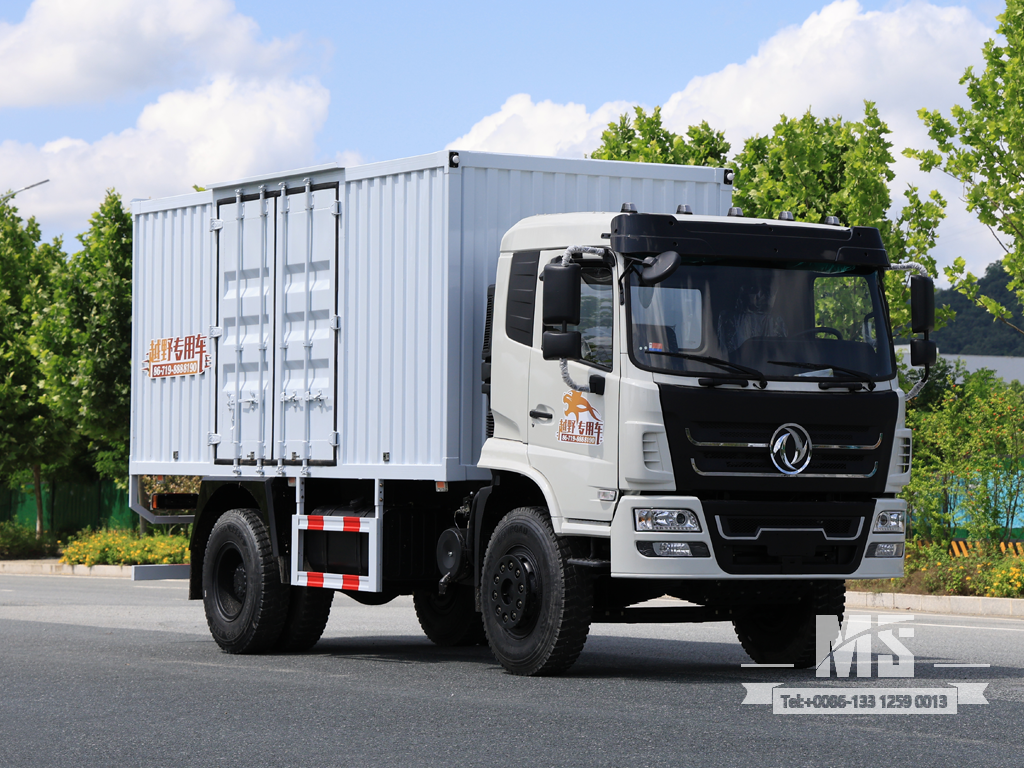 Caminhão baú de cabeça chata Dongfeng 18 toneladas branco 4 × 2 (210 HP) | Caminhões Especiais de Exportação