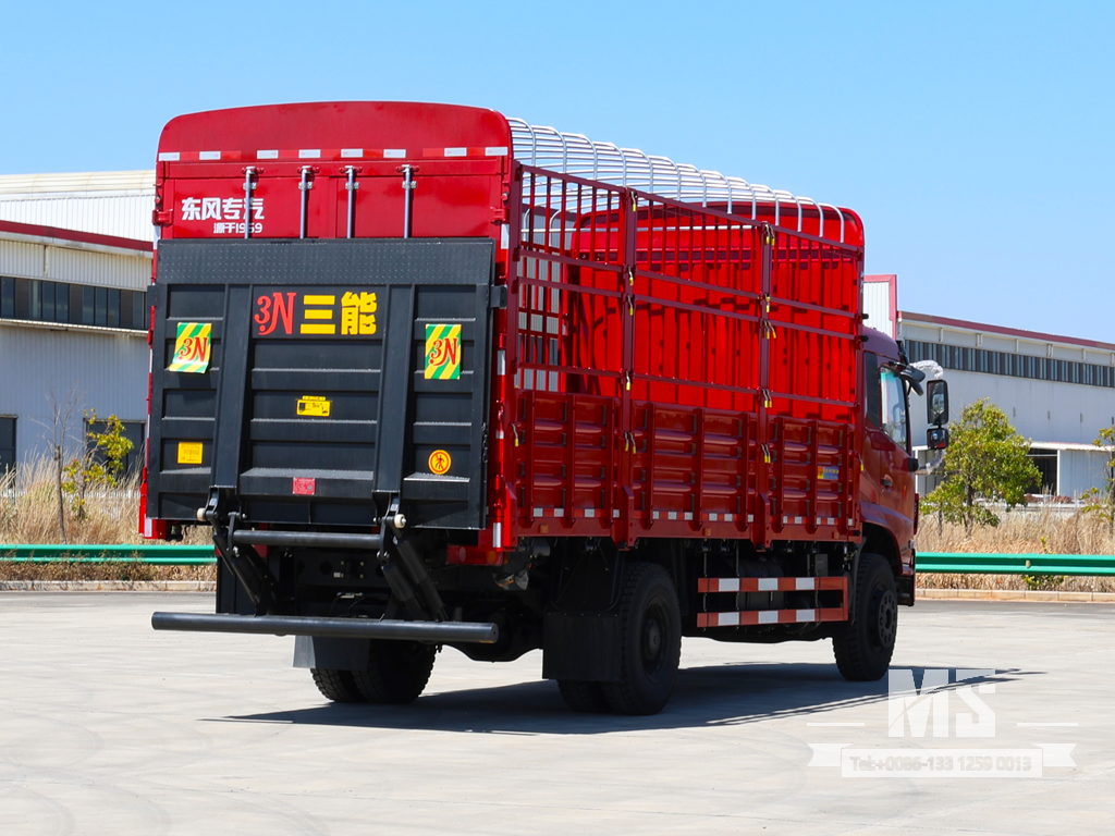 Caminhão Dongfeng 4x2 de 18 toneladas com porta traseira hidráulica | Caminhão de estaca chinês com plataforma elevatória hidráulica