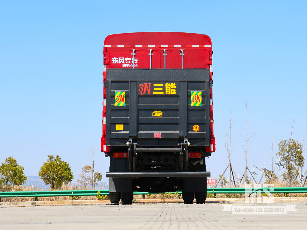Caminhão Dongfeng 4x2 de 18 toneladas com porta traseira hidráulica | Caminhão de estaca chinês com plataforma elevatória hidráulica