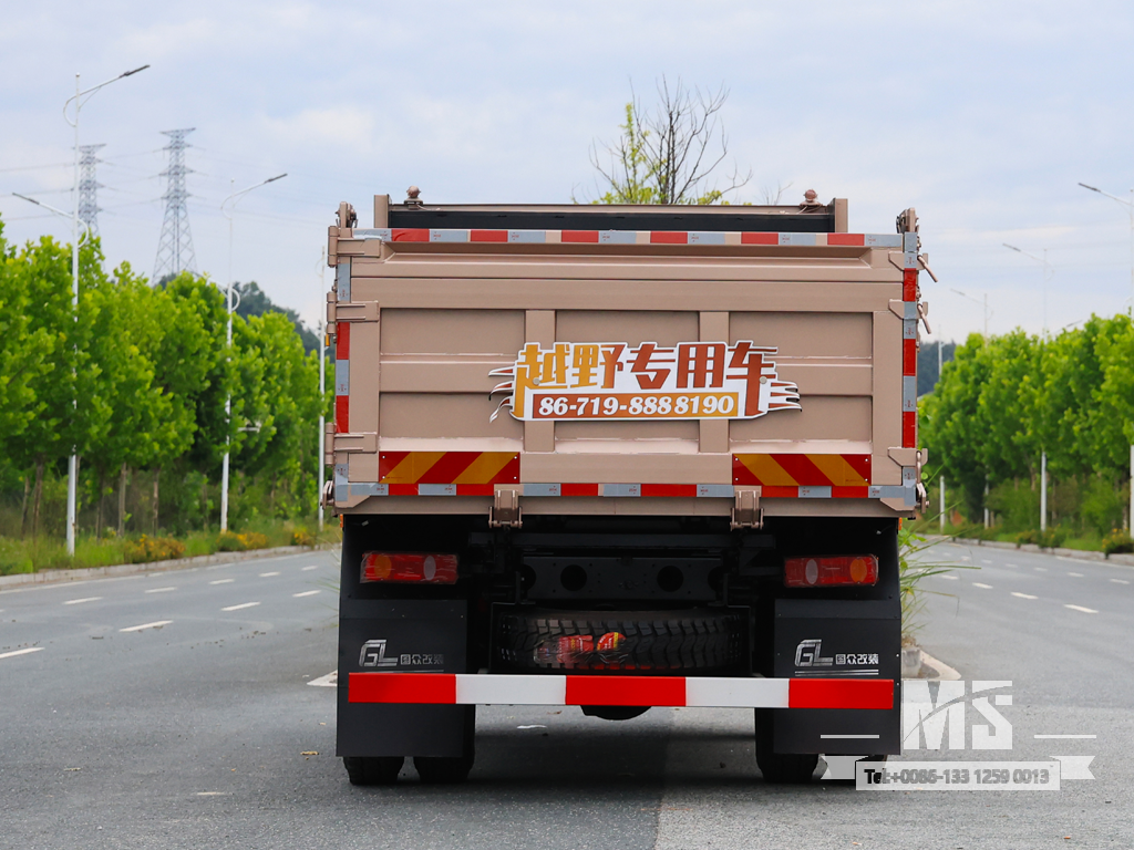 Caminhão basculante de cabeça chata com tração nas quatro rodas Dongfeng de 10 toneladas (170 HP) | Caminhões Especiais de Exportação 