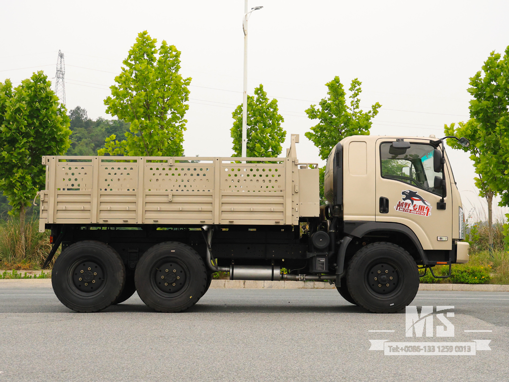 Dongfeng 6X6 Cinza Flat-head EQ2082 170HP Caminhões de cabine única 6WD Caminhões off-road 