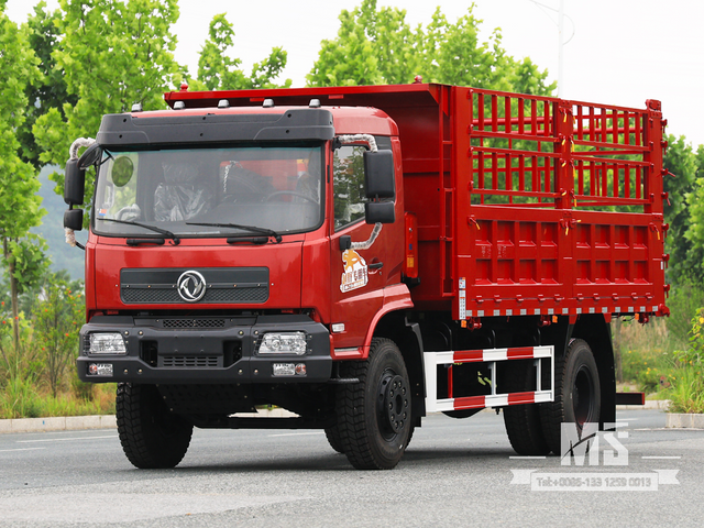 Caminhão basculante Dongfeng 18 Ton Red 4×2 Grid Stake (210 HP) | Caminhões Especiais de Exportação
