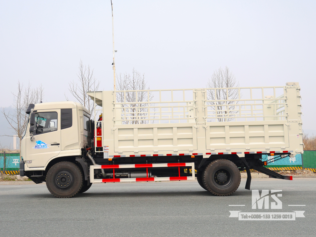 Caminhão basculante de estaca de grade 4 × 2 branco Dongfeng de 18 toneladas (210 HP) | Caminhões Especiais de Exportação