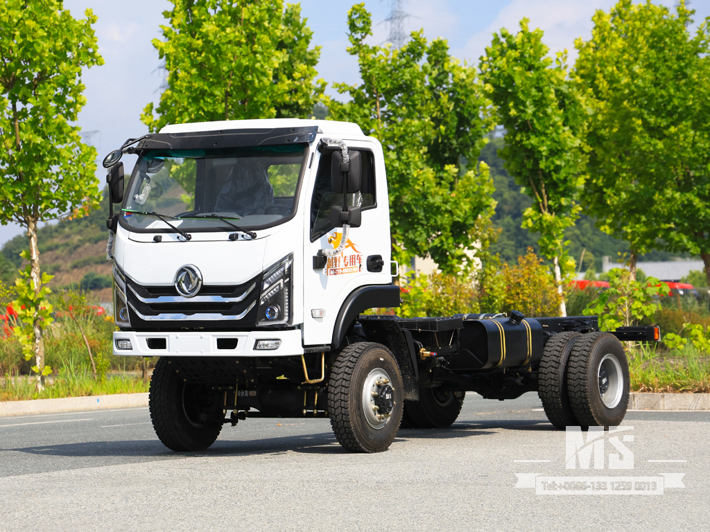 Chassi de cabeça chata Dongfeng 4×4_4*4 150HP Caminhão convencional com tração nas quatro rodas para venda_ Chassi especial de exportação 