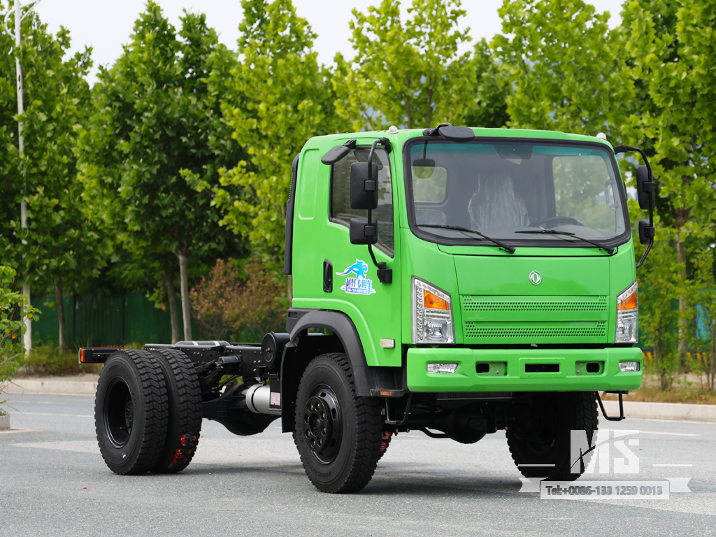Dongfeng 4×4 Chassis_4*4 170hp Caminhão de cabeça chata Chassi com tração nas quatro rodas para venda_ Chassi especial de caminhões de exportação 