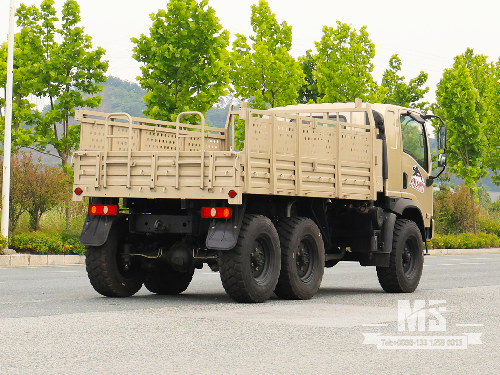Dongfeng 6X6 Cinza Flat-head EQ2082 170HP Caminhões de cabine única 6WD Caminhões off-road 