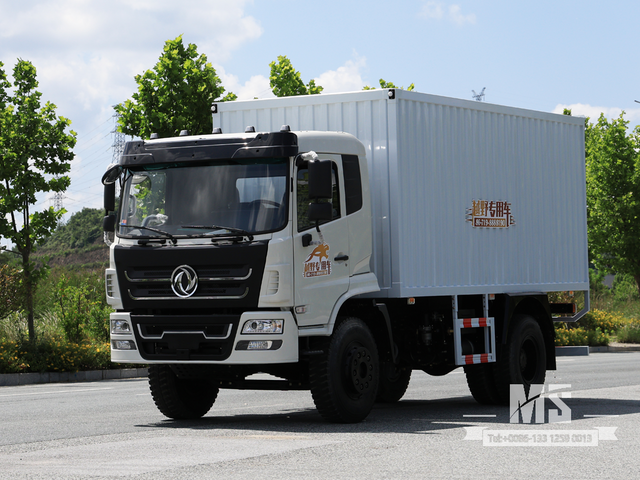 Caminhão baú de cabeça chata Dongfeng 18 toneladas branco 4 × 2 (210 HP) | Caminhões Especiais de Exportação