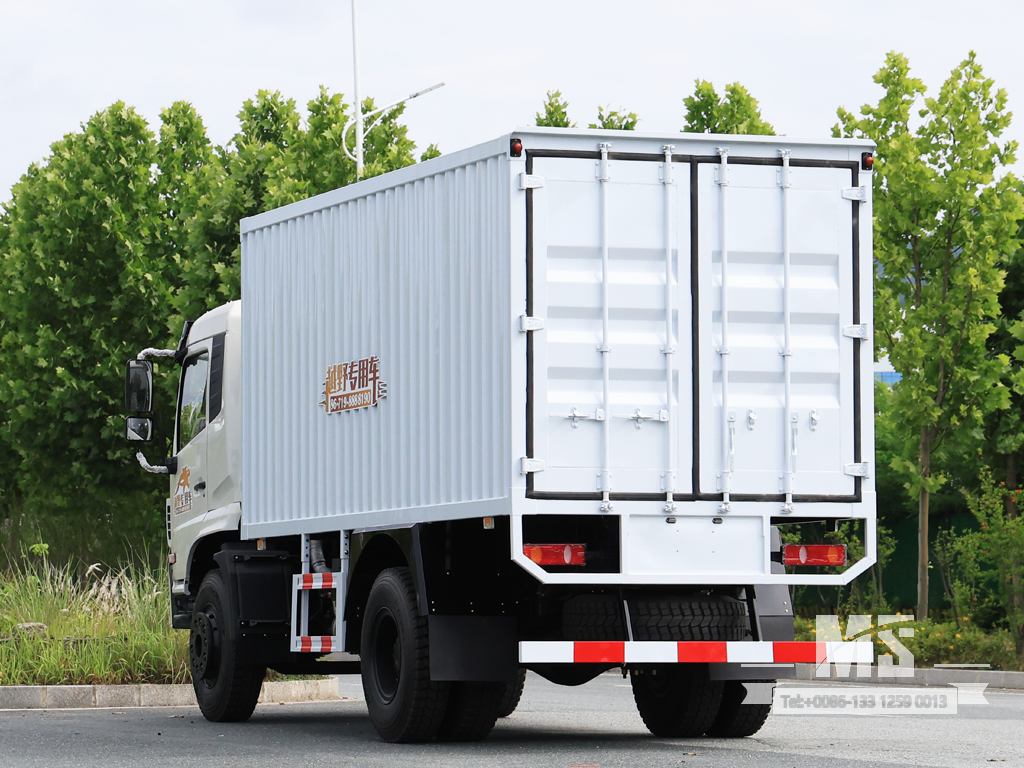 Caminhão baú de cabeça chata Dongfeng 18 toneladas branco 4 × 2 (210 HP) | Caminhões Especiais de Exportação