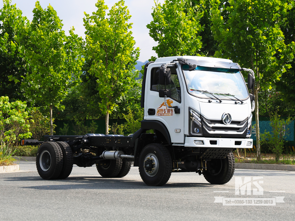 Chassi de cabeça chata Dongfeng 4×4_4*4 150HP Caminhão convencional com tração nas quatro rodas para venda_ Chassi especial de exportação 