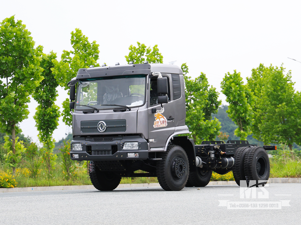 Chassis de caminhão basculante de cabeça chata Dongfeng 4×2_4*2 260hp Chassi de caminhão basculante de cabeça chata para venda_ Chassi especial de caminhões de exportação 
