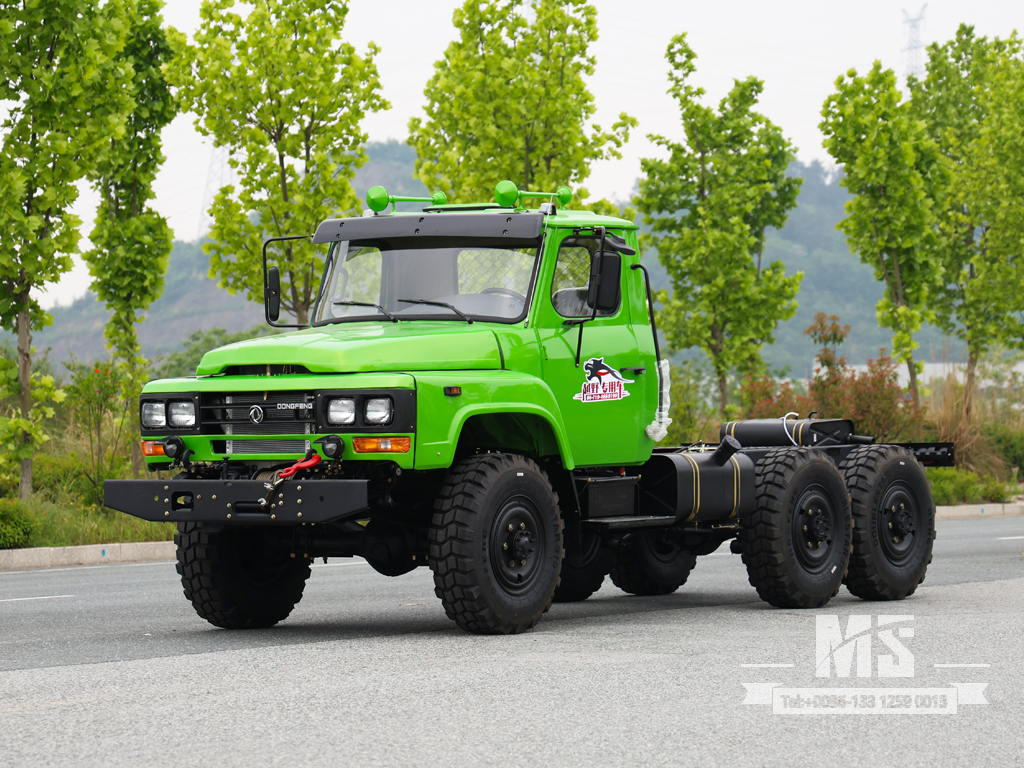 Dongfeng 6×6 EQ2082 Chassis_6*6 170hp Caminhão de cabeça pontiaguda Chassi com tração nas seis rodas para venda_ Chassi especial de caminhões de exportação 