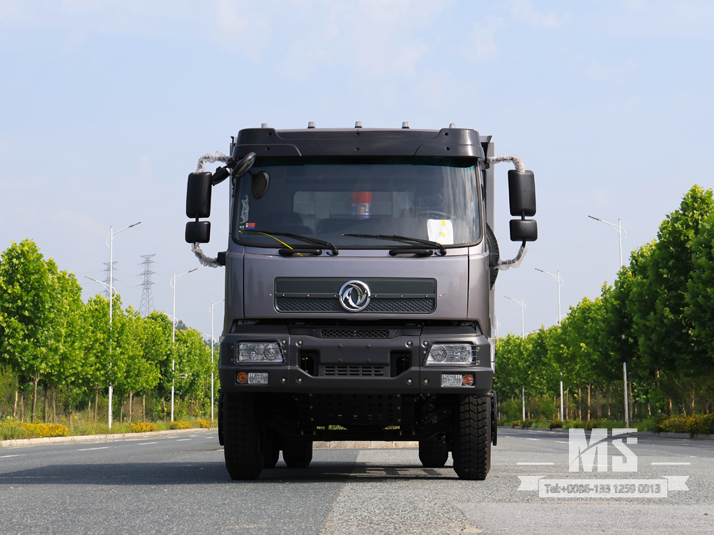 Caminhão basculante de meia fileira Dongfeng de 18 toneladas com cabeça chata (270 HP) | Veículo para fins especiais para exportação